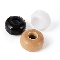 Bouteille diffuseur de parfum en verre transparent rond de 120 ml avec bouchon à vis en bois, vide, pour maison et hôtel, personnalisable avec logo