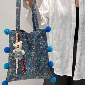 Nouveau Sac Fourre-tout en Toile à Motifs Floraux Frais 2026, Polyvalent et Grande Capacité, Sac à Bandoulière Unique pour Femme - Product Image 5