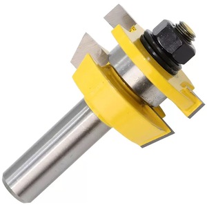 1/2 'gambo rotondo su pannello rialzato 3 Bit porta dell'armadio Set di punta del Router <span class=keywords><strong>con</strong></span> fresa posteriore - Product Image 3