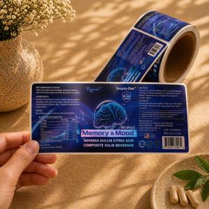 Etiquetas Adhesivas Personalizadas con Logotipo de Marca Holográfico para Empaquetado de Productos, Fabricación de Etiquetas para Cosméticos y Cuidado de la Piel - Product Image 1