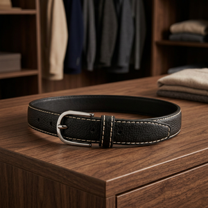 Ceinture en cuir artisanale avec finition signature – Collection Private Label de Divine International - Product Image 1