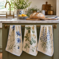 Hoshom Essuie-vaisselle 100% coton, serviettes de cuisine personnalisées imprimées, faible MOQ, prix d'usine