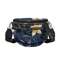 Sac banane personnalisé à imprimé Plumeria Hawaïen pour femme, idéal pour le shopping, les voyages, le quotidien et les programmes d'étiquetage privé
