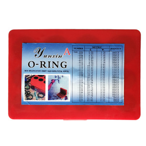 Kit de Reparación de Juntas Tóricas, 30 Tamaños, 382 Piezas, en Caja Roja, Azul y Amarilla, Sellos de Goma, Grado Estándar, Moldeados - Product Image 4