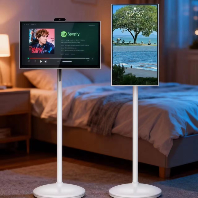 27-Inch Full HD LED 60Hz Standing Monitor with USB-C Ports-Multi-Functional Portable Screen for Home & Office Use (White)