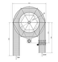 Tour de refroidissement à spirale haute capacité pour ligne de transformation alimentaire (pain, hamburger, hot-dog, pizza, gâteau)