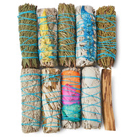 Kit de palo de incienso de limpieza sostenible, mechones de salvia blanca, romero, cedro, Juniper, flor Santo