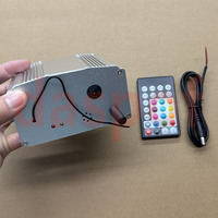 Moteur de lumière LED RGBW scintillante 12V 10W + Contrôle par application mobile + Fibre optique 0,75 mm 400 pièces 3 m de long IP33 pour éclairage d'étoiles de voiture