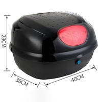 Usine en gros 29L moto boîte Scooter Top Case universel Scooter Top Box plastique queue Boxs
