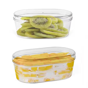 Boîte de conditionnement de dessert en plastique PS ovale transparente pour tiramisu, pâtisserie, gâteau avec couvercle - Product Image 3