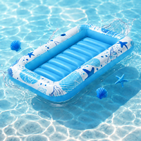 Lit d'eau gonflable portable en PVC, tapis flottant rectangulaire, matelas de piscine gonflable personnalisable