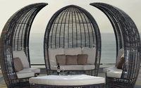 Offre Spéciale En Osier Rotin jardin plage piscine chaise longue soleil lit meubles de lit de repos