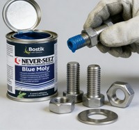 XQH186 NBBT-16 BLUE MOLY NEVER-SEEZ Pâte/Poudre de graisse lubrifiante anti-grippage à l'acide sulfurique MoS2 pour usage industriel haute température, boîte de 1 lb, USA