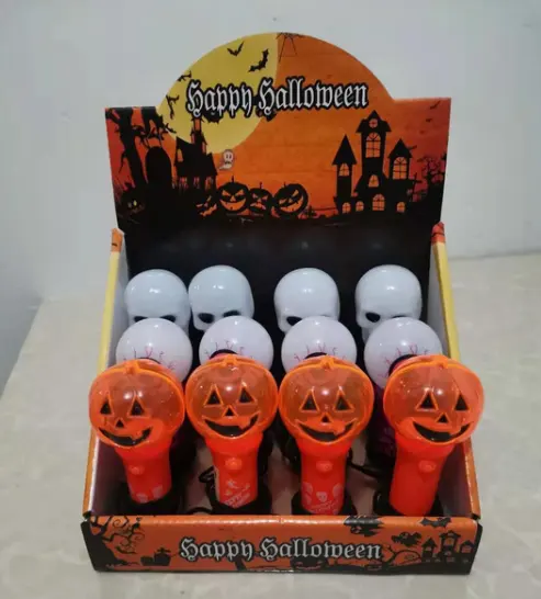 Aangepaste Halloween Glow Stick Led Knipperende Pompoenstok Hand Kinderen Cadeau