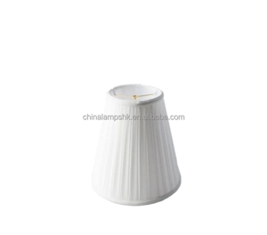 Cream White <b>Mini</b> Square Trapezoid Fabric Lampshade Brass Fitter Small Replacement Shade for <b>Bedside</b> <b>Table</b> Lamp - Product Image 6