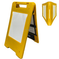 Panneau de sol intelligent LED Double face Type A en forme de support en plastique Panneau de sécurité pliable Fournitures de route