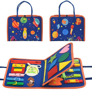 I bambini dell'educazione precoce si sentivano impegnati a bordo per i più piccoli viaggi in aereo in <span class=keywords><strong>auto</strong></span> e occupato libro Montessori fibbia gioco di formazione per bambini - Product Image 5