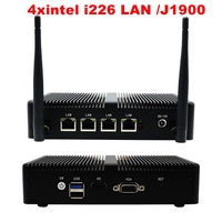 MiniTree 4 RJ45 Gigabit LAN Mini PC J1900 Quad Core Daya Rendah X86 Barebone Soft Router Gateway Komputer Firewall Industri