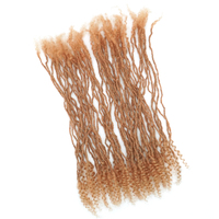 Extensions de dreadlocks en cheveux humains KAMA Indian Hair Remy colorés et doux, 27 #   Extensions de microlocs brunes entrelacées en gros