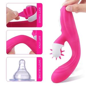 2 in 1 Female Rabbit G-Spot Licking Vibrator Clitoris Stimulators Intelligent Rotating g Spot Vibrator for Women Masturbation - Product Image 5