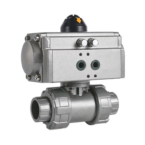 วาล์วควบคุมลมแบบลูกบอล 2 ทาง ยี่ห้อ COVNA ตัวกระตุ้นลมแบบ Double Union ทำจากพลาสติก PVC - Product Image 6