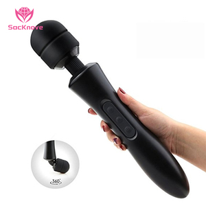 SacKnove Big High 20 Speed Usb Powerful Handheld Adult Couples Tools Vibrating Wand Massager AV Sex Toys Massage