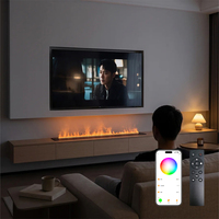 Insert de cheminée à vapeur 3D avec télécommande, flamme simulée à la vapeur d'eau, pour la décoration murale des hôtels et des espaces commerciaux