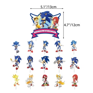 Factory <strong>Hedgehog</strong> <strong>Sonic</strong> Theme Happy <strong>Birthday</strong> Banner Balloon Set Mixed Color Latex Cake Topper Foil Material Party <strong>Decorations</strong> - Product Image 4