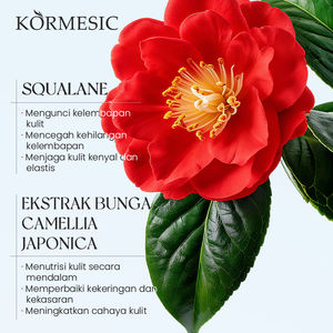KORMESIC Masque Facial Hydratant Profond 25ml Certifié Bpom, à la Camélia et au Squalane, pour une Hydratation Intense et Durable - Product Image 3