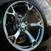 Jantes forgées NJQS CNC personnalisées 18x9.5 18x10.5 5x114.3 Hyper Black Concave 5 branches pour 300z 350z 370z Q50 Q60 G35 M3