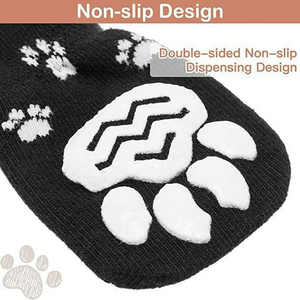 Calcetines Antideslizantes para Perros - Calcetines con Correas para Control de Tracción en Interiores, para Pisos de Madera, Protectores de Patas para Mascotas en Invierno - Product Image 3