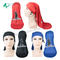 Bonnet de nuit extra long personnalisé avec logo pour tresses, dreadlocks, cheveux bouclés naturels avec cordon réglable