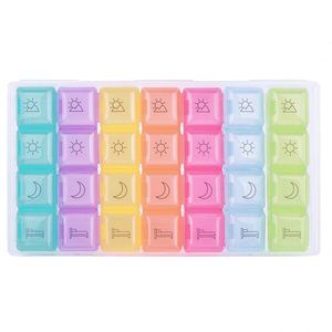 กล่องใส่ยา กล่องเก็บยา กล่องยา 7 วัน 28 ช่อง 3 กล่อง กล่องยาพกพาสำหรับเดินทาง - Product Image 1