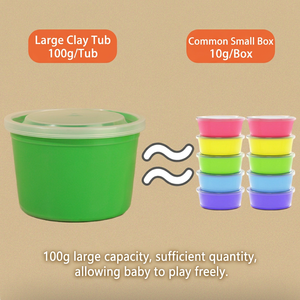 Argile super légère en pot de 100g, 24 couleurs, non collante, non toxique, argile éducative pour l'artisanat DIY des enfants - Product Image 2
