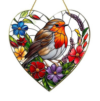 Adorno Navideño Acrílico 2D con Diseño de Pájaro para Colgar en la Pared de la Sala de Estar o la Puerta del Jardín, Ideal para Regalo
