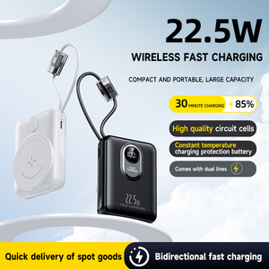 <span class=keywords><strong>Chargeur</strong></span> portable pour batterie Li-polymère de type C, 10000 mAh, banque d'alimentation <span class=keywords><strong>sans</strong></span> <span class=keywords><strong>fil</strong></span> magnétique avec câble USB-C intégré pour <span class=keywords><strong>iPhone</strong></span> 16 - Product Image 6