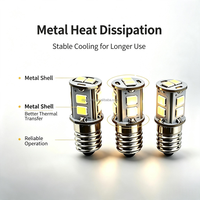 Ampoule LED E10 à culot à vis 6V10 SMD blanc chaud, lumière de remplacement pour étoile pliante de Noël et lampe étoile de l'Avent