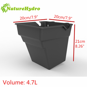 Factory Direct Square Black Long <strong>Trough</strong> Wall Hanging <strong>Planters</strong> <strong>Plastic</strong> Garden Flower Fence <strong>Planter</strong> for Sale - Product Image 4