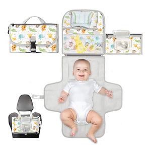 Pemasok emas tas popok Stroller Organizer, harga grosir kustom popok kartun <span class=keywords><strong>Caddy</strong></span>, alas ganti portabel bayi - Product Image 1