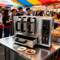 Grill coréen de table commercial sans fumée en acier inoxydable personnalisé avec des caractéristiques anti-rouille