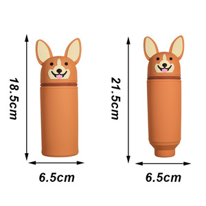 Étui à crayons télescopique en silicone Orit, porte-stylos pliable DIY avec trous pour étudiants - Product Image 2