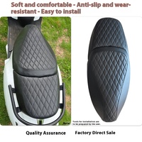 Siège en cuir modifié de style rétro TORST pour NS150LA, avec coussin antidérapant en éponge haute résilience, pour scooter arrière, noir