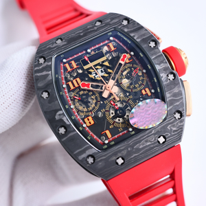 Montre de luxe sportive mécanique pour homme avec boîtier en acier inoxydable or rose et bracelet en caoutchouc, offrant une excellente résistance à l'usure - Product Image 6