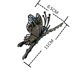 Rare 2022 Offre Spéciale INS accessoires de cheveux femmes griffes de papillon gracieuses mode pinces à cheveux en métal avec diamant pour filles - Product Image 3
