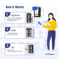 Distributeur automatique réfrigéré intelligent TCN AI 1074L pour aliments frais, snacks et boissons, avec paiement par carte nouvelle technologie et caméra de surveillance