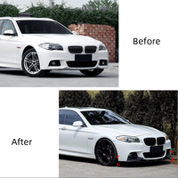 2025 gaya baru kit bodi mobil hitam mengkilap Splitter depan bibir olahraga 2011-2017 untuk BMW 5 seri F10 M kualitas tinggi bibir Bumper mobil