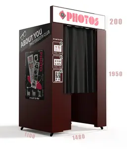 Factory custom high quality photo kiosk selfie instant photo booth print pictures vending machine