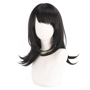 La perruque de cosplay de Lord Shengda BanG Dream Ave Mujica Hachiman présente un cuir chevelu relevé et des cheveux mi-longs relevés. - Product Image 2