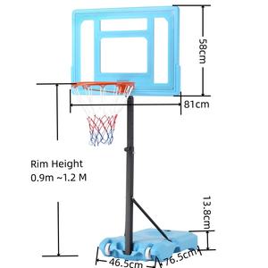 Panier de <span class=keywords><strong>basket</strong></span>-ball réglable pour enfants adolescents adultes 0.9M 1.2M Hauteur Type de support PE Backboard Net Utilisation extérieure Piscines - Product Image 2