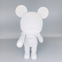 Populaire bricolage doux vinyle matériel fluide ours blanc interstellaire ours 26cm/36cm fluide interstellaire ours avec peinture